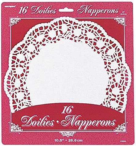 Unique White 10.5" Doilies  16ct
