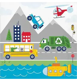 Creative Converting Transportation Time Lunch Napkin