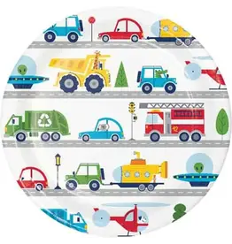 Creative Converting Transportation Time 9" Plates