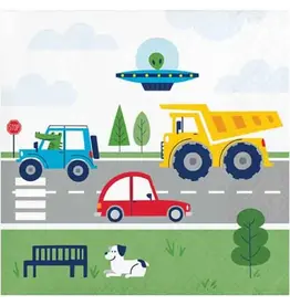 Creative Converting Transportation Time Beverage Napkin