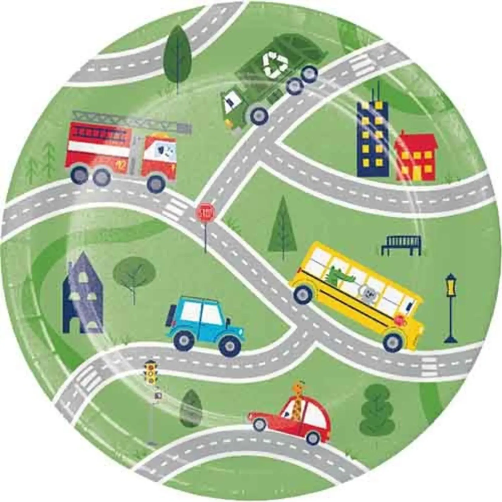 Creative Converting Transportation Time 7" Plate