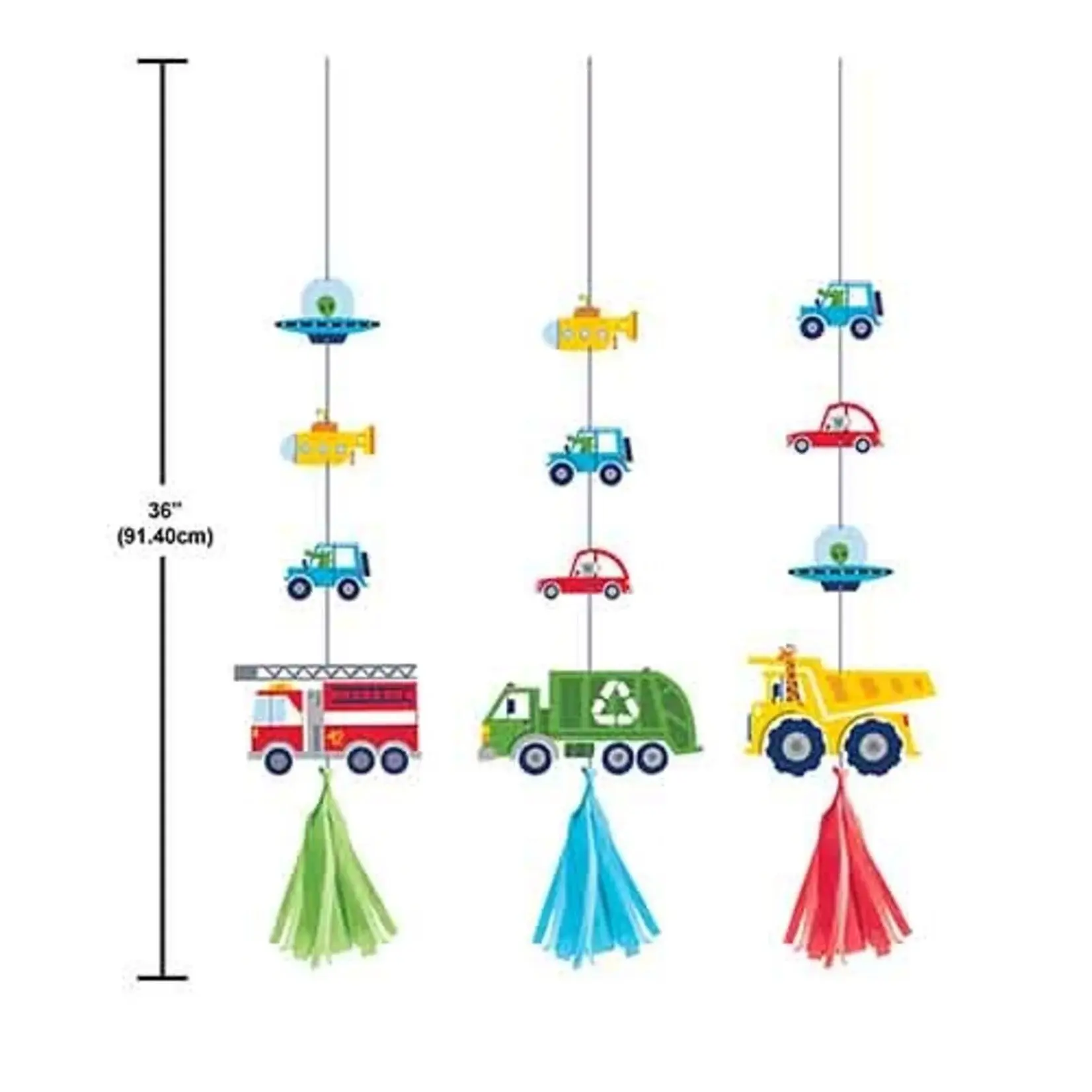 Creative Converting Transportation Time  Hanging Cutouts