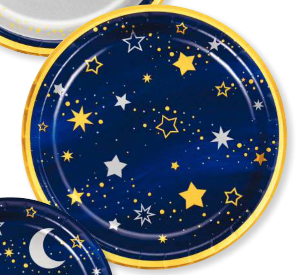 Creative Converting Starry Night 9" Plates - 8ct