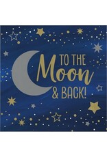 Creative Converting Starry Night Lunch Napkins - Moon & Back - 16ct