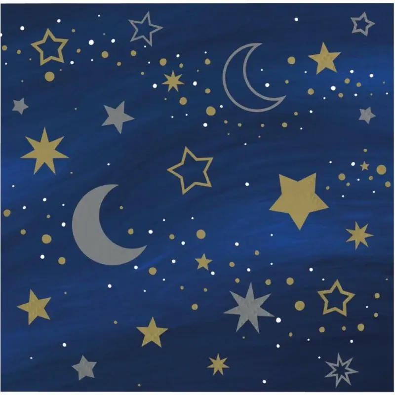 Creative Converting Starry Night Bev Napkins  - 16ct