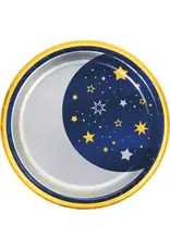 Creative Converting Starry Night 9" Moon Plates - 8ct