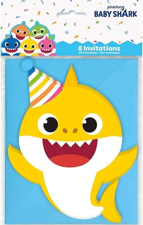 Unique Baby Shark - Invitations - 8ct