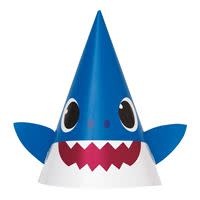 Unique Baby Shark - Party Hats - 8ct