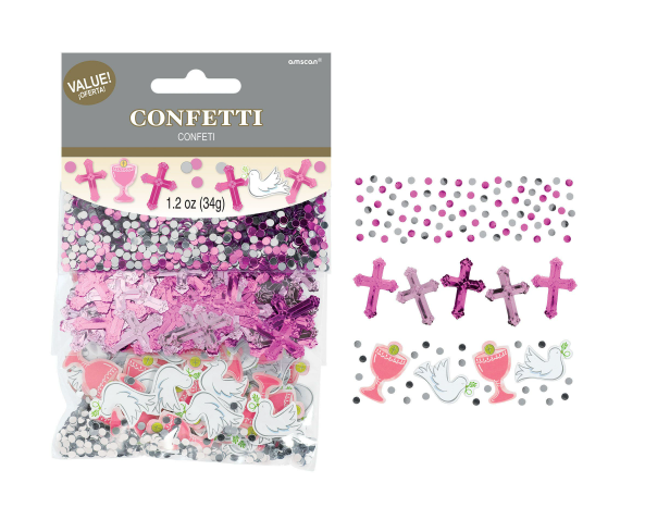 Communion Day Value Confetti Pack - Pink
