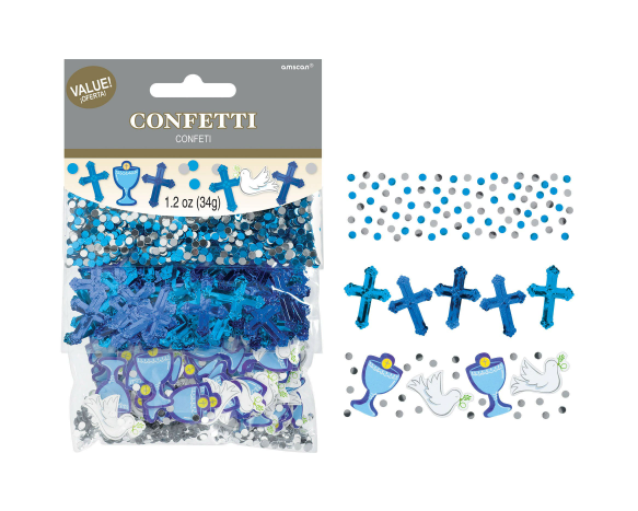Communion Day Value Confetti Pack - Blue