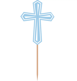 Communion Cross Party Picks - Blue