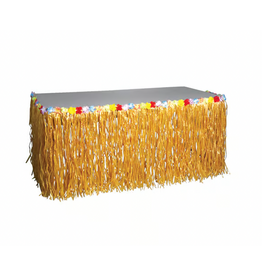 US Toy Natural Luau Table Skirt With Flowers