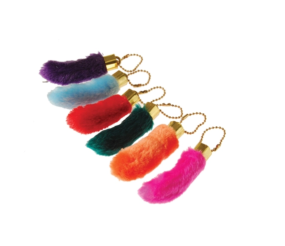 US Toy Fake Rabbits Foot Keychain