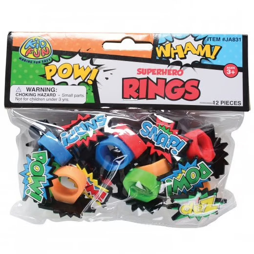 US Toy Superhero Rubber Rings