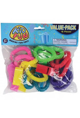 US Toy Coil Bracelet Whistle Key Chains