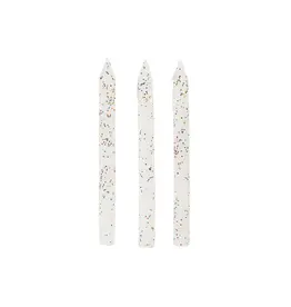 Unique White and Glitter Spiral Birthday Candles  24ct