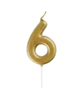 Unique Mini Gold Pick Candle #6