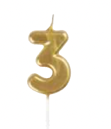 Unique Mini Gold Pick Candle #3