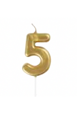 Unique Mini Gold Pick Candle #5