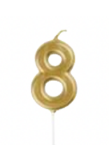 Unique Mini Gold Pick Candle #8