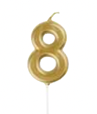 Unique Mini Gold Pick Candle #8