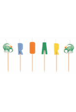 Unique Partying Dinosaurs "ROAR" Pick Birthday Candles 6ct