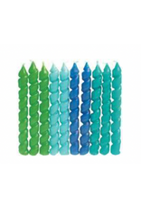 Unique Spiral Candles - Blue/Green