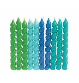 Unique Spiral Candles - Blue/Green