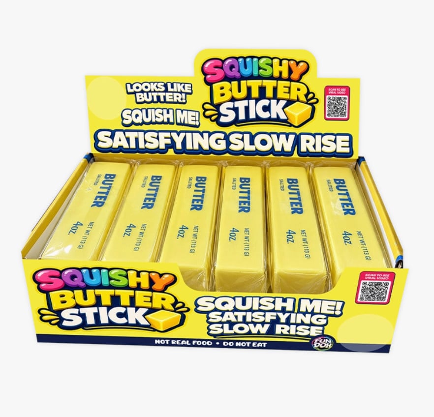 Fun Doh Fun Doh 6" Butter Stick Slow Rise Squishy Toy 1pc