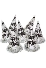 Creative Converting Silver Foil Party Hat With Tinsel