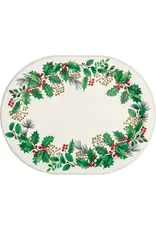 Creative Converting Holly Haven Oval 12" Paper Plate 8ct