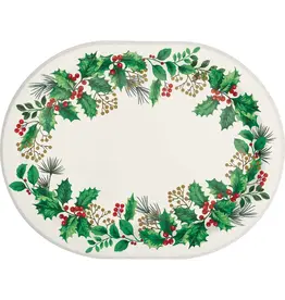 Creative Converting Holly Haven Oval 12" Paper Plate 8ct