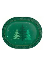 Creative Converting Winter Woods Oval 12" Paper Plate 8ct