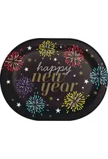 Creative Converting New years Radiance Oval Paper Plate 8ct