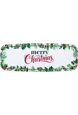 Creative Converting Christmas Decor Plastic Tray 17" X 6.5"