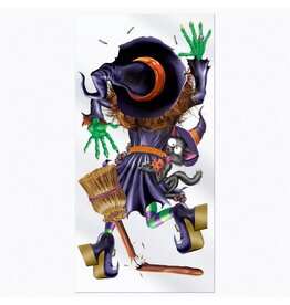 Beistle Crashing Witch Door Cover