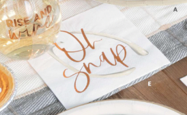 Unique Holiday Modern Pastel Thanksgiving - Beverage Napkin