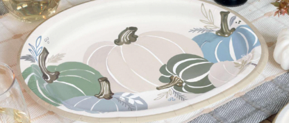 Unique Holiday Modern Pastel Thanksgiving - Oval Platter