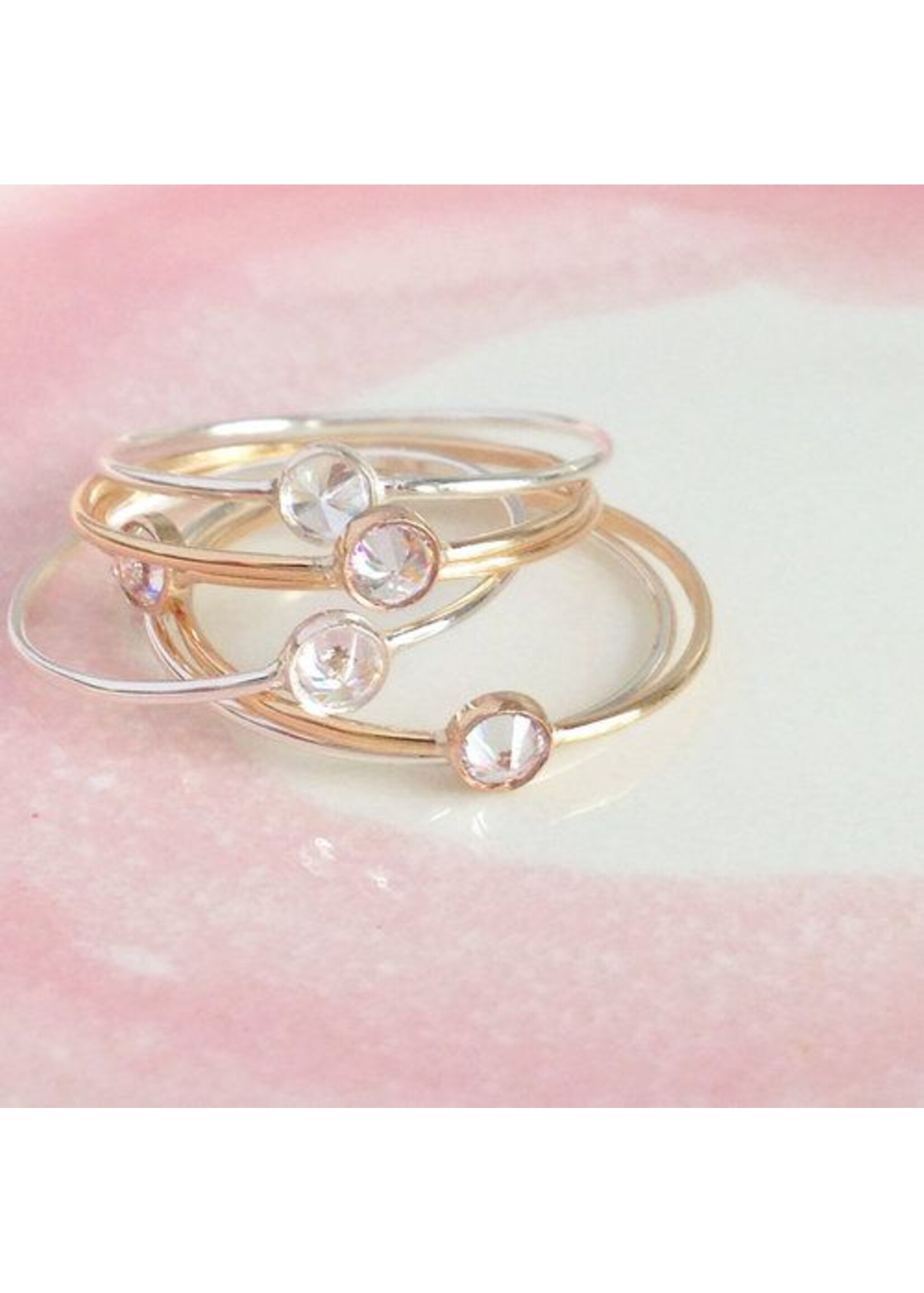 Favor Jewelry Clear Spike Ring