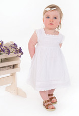 Tiny Twig White Blossom Dress with Bloomer