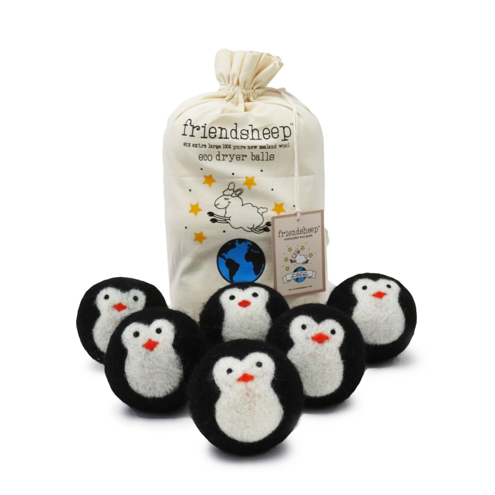 Friendsheep Wool Natural Fabric Softener Wool Dryer Balls - 8 Options!