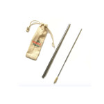 Life Without Plastic Telescopic Stainless Steel Straw with Cleaner & Pouch
