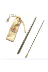 Life Without Plastic Telescopic Stainless Steel Straw with Cleaner & Pouch