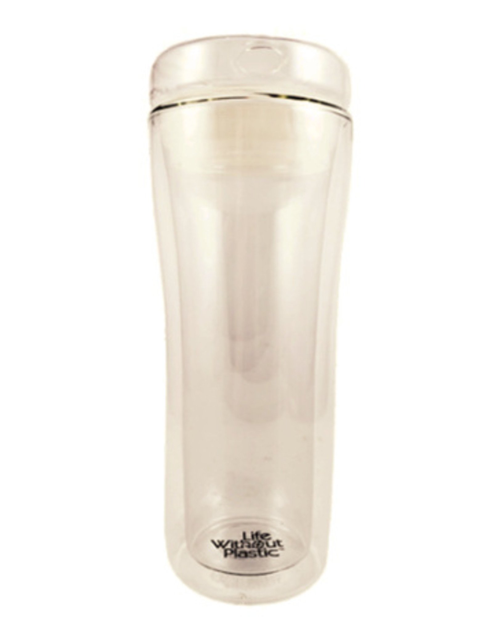 Double Wall Reusable Glass Travel Mug - 375 ml / 13 oz