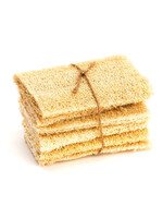 Brush with Bamboo Compostable Loofah Scrubber- Pack of 6