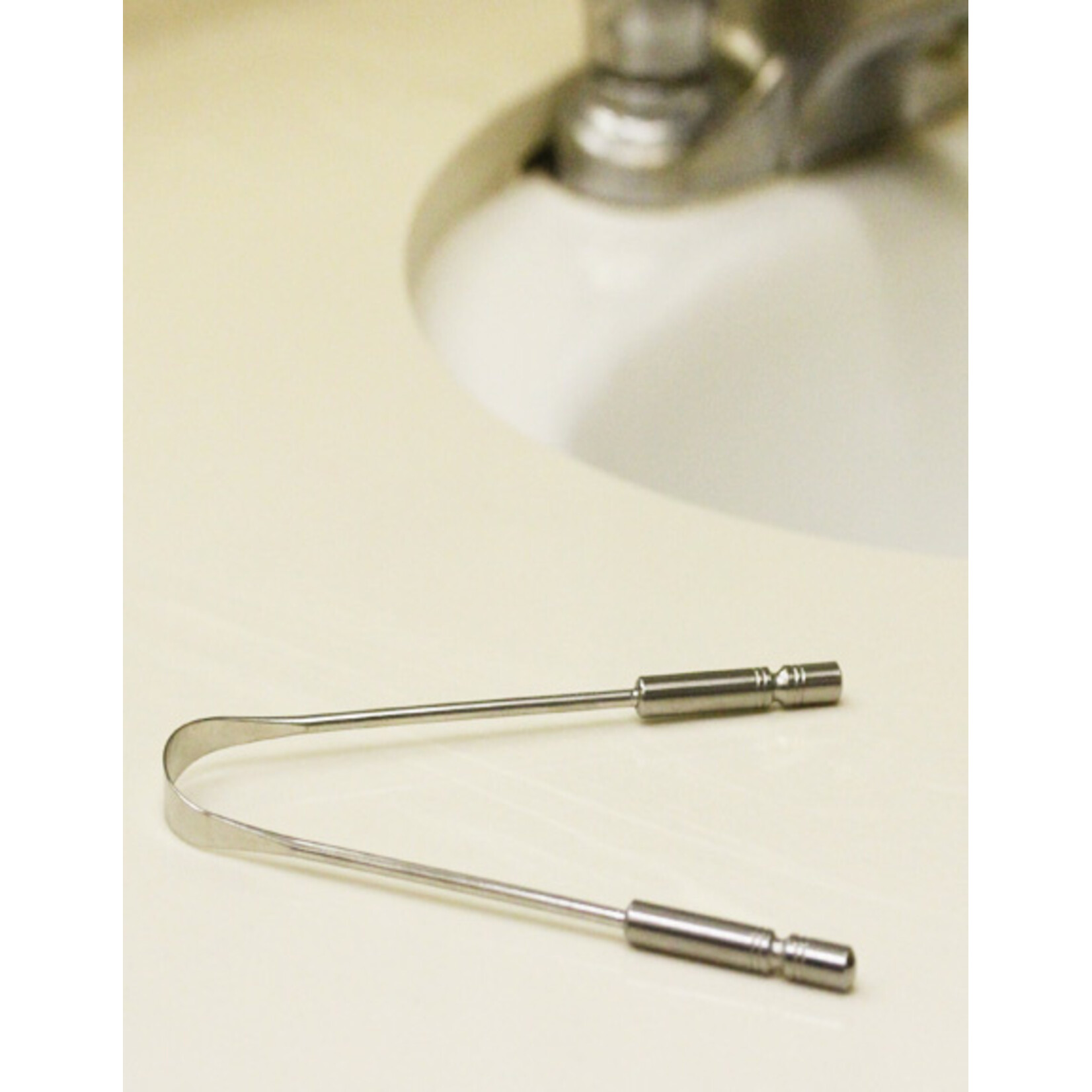 Brush with Bamboo Stainless Steel Tongue Scraper