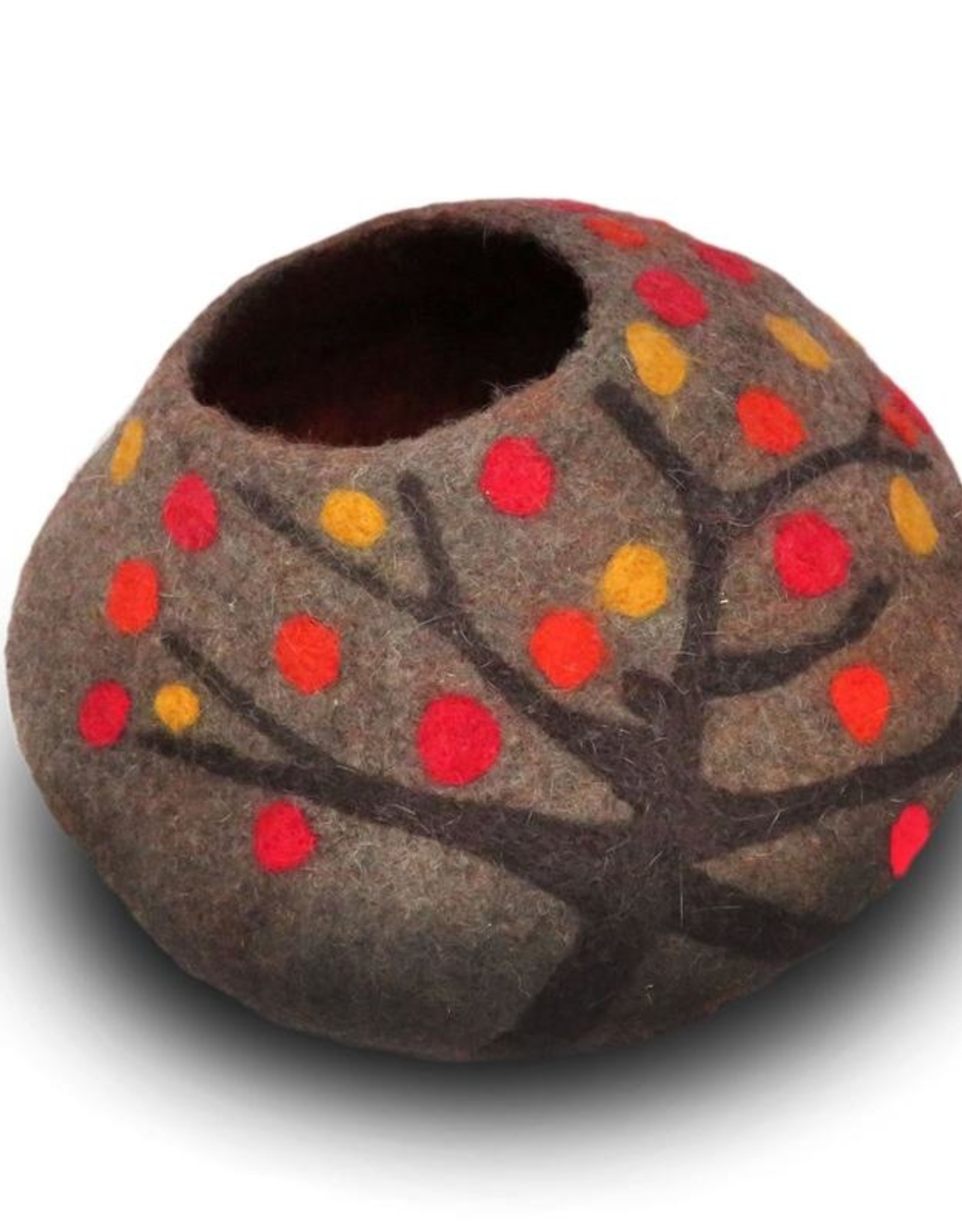 Friendsheep Wool Eco Wool Kitty Cave - Tree Motif