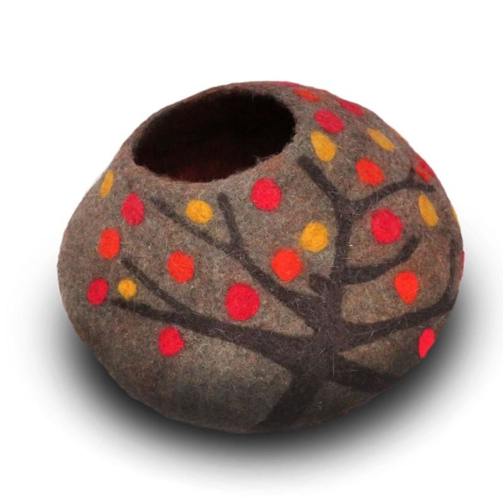 Friendsheep Wool Eco Wool Kitty Cave - Tree Motif