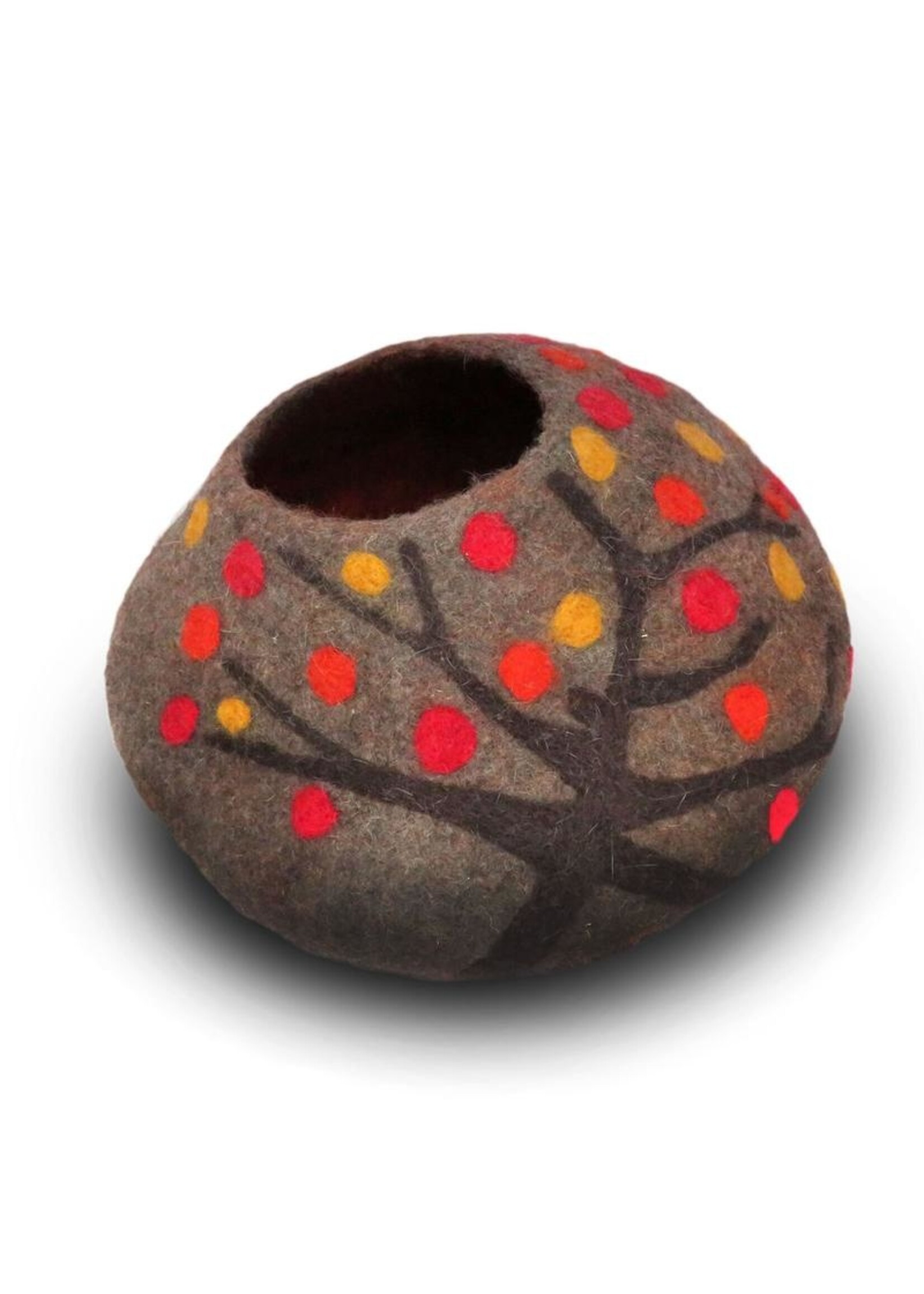 Friendsheep Wool Eco Wool Kitty Cave - Tree Motif