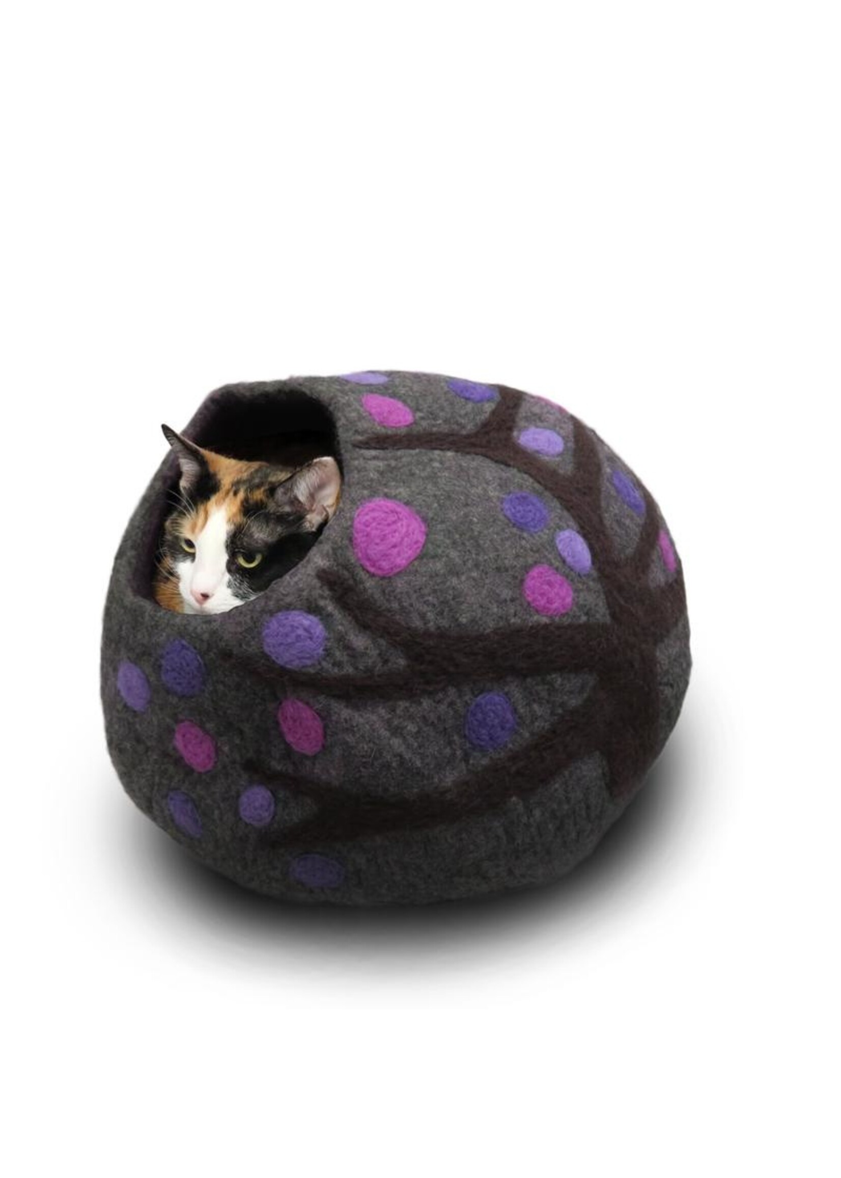 Friendsheep Wool Eco Wool Kitty Cave - Tree Motif